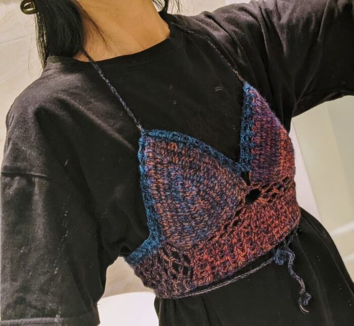 Crochet Bralette multi color